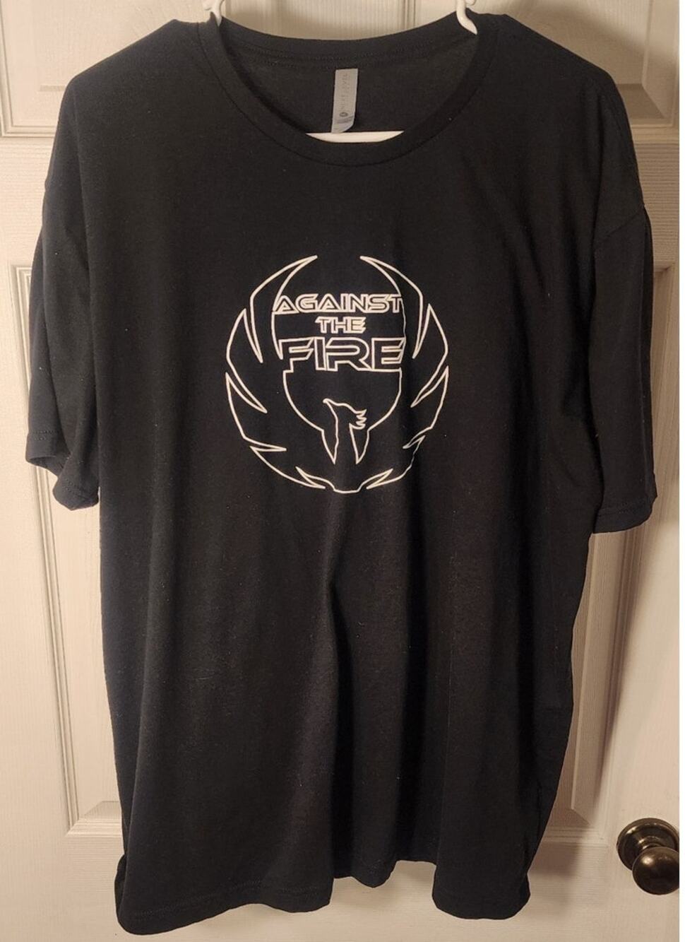 Next Level Mens XXL Black T Shirt Against the Fire Phoenix Bird Logo Graphic Tee
